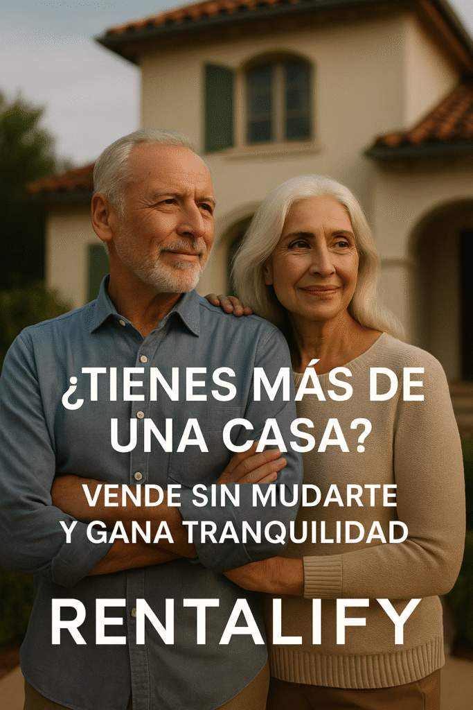 ¿Tienes más de una casa? Vende sin mudarte y gana tranquilidad. RENTALIFY.