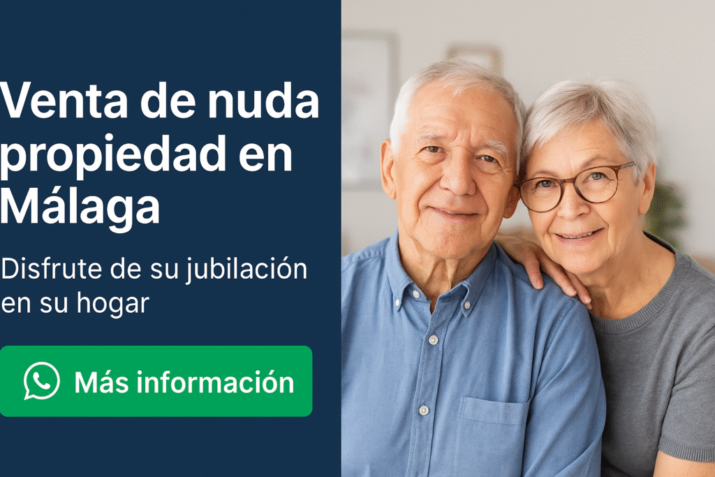 Venta de Nuda Propiedad en Málaga. Disfrute de su jubilación en su hogar.