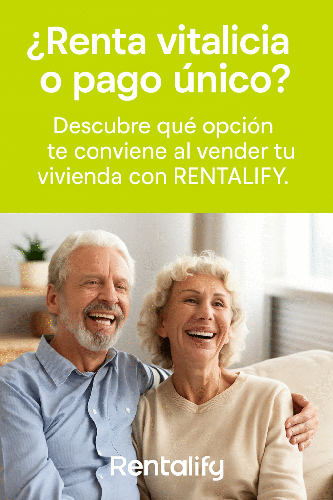 ¿Renta vitalicia o pago único? Descubre qué opción te conviene al vender tu vivienda con RENTALIFY.