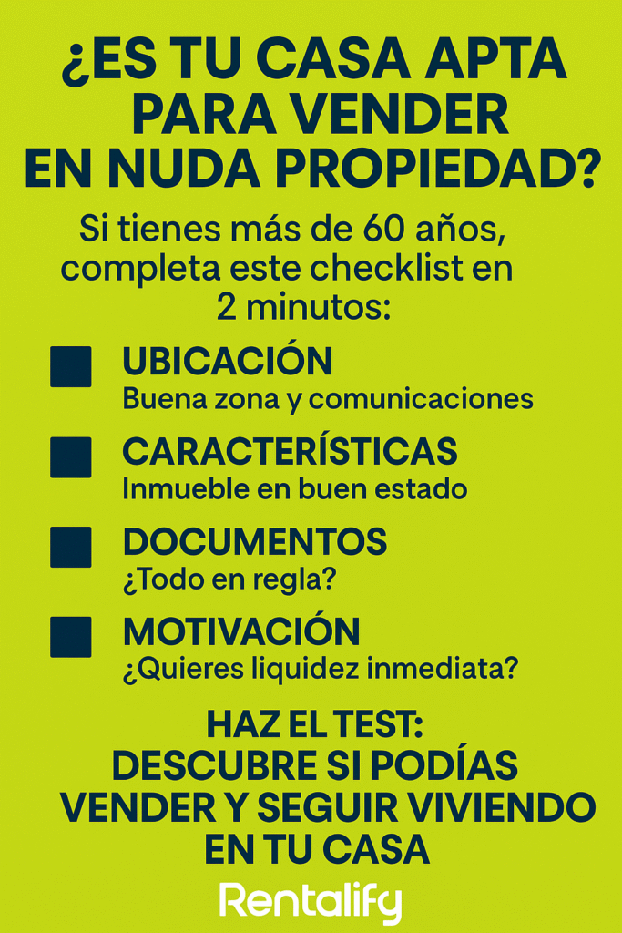 ¿Es mi casa apta para vender en nuda propiedad? Checklist completo